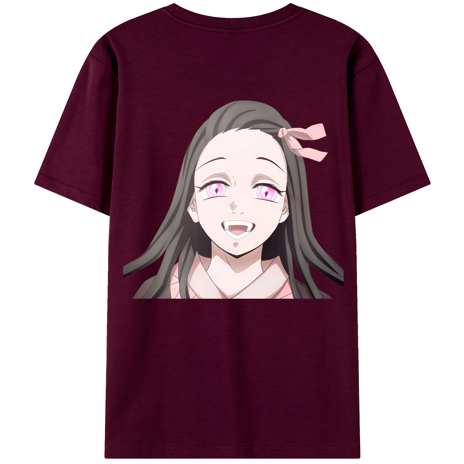 （画像用） 鬼滅の刃（きめつのやいば）竈門 禰󠄀豆子／かまど ねずこ Kamado Nezuko レディース半袖Tシャツ(バックプリント)